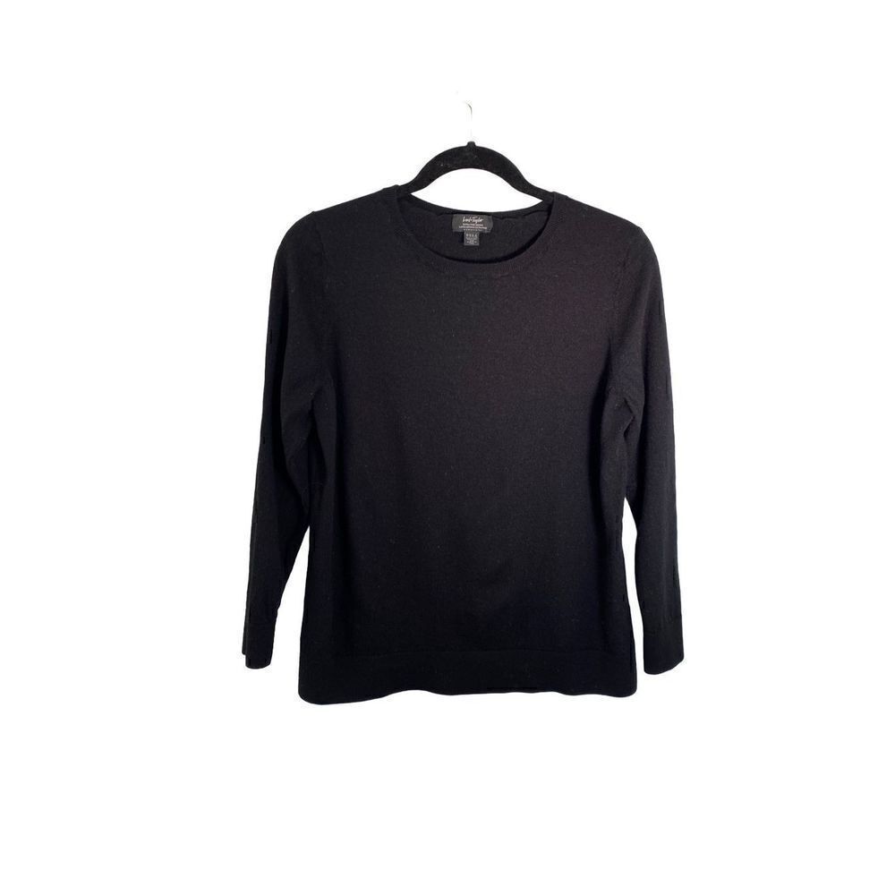 Lord and Taylor vintage extra fine merino wool black size 2X runs small 